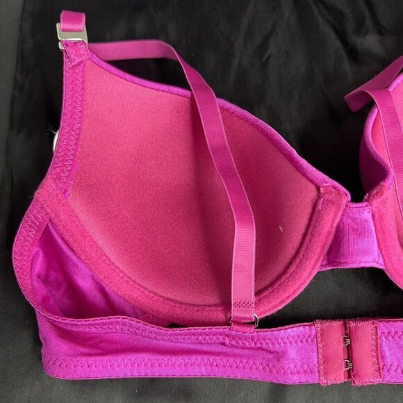 Mopas Intimates Pink Bra Rhinestone Straps Adjustable Straps￼ Underwire - Picture 8 of 12